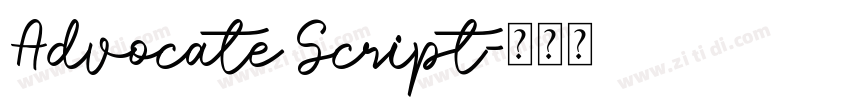 Advocate Script字体转换